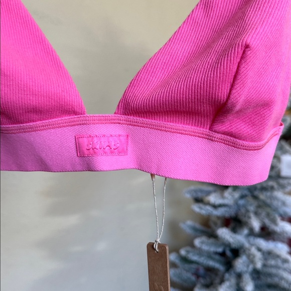 Skims Cotton Rib Plunge Bralette size M - Picture 4 of 6
